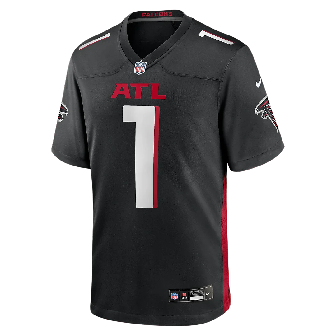 Zennovawear Number 1 Groom Atlanta Falcons Game Jersey - Black