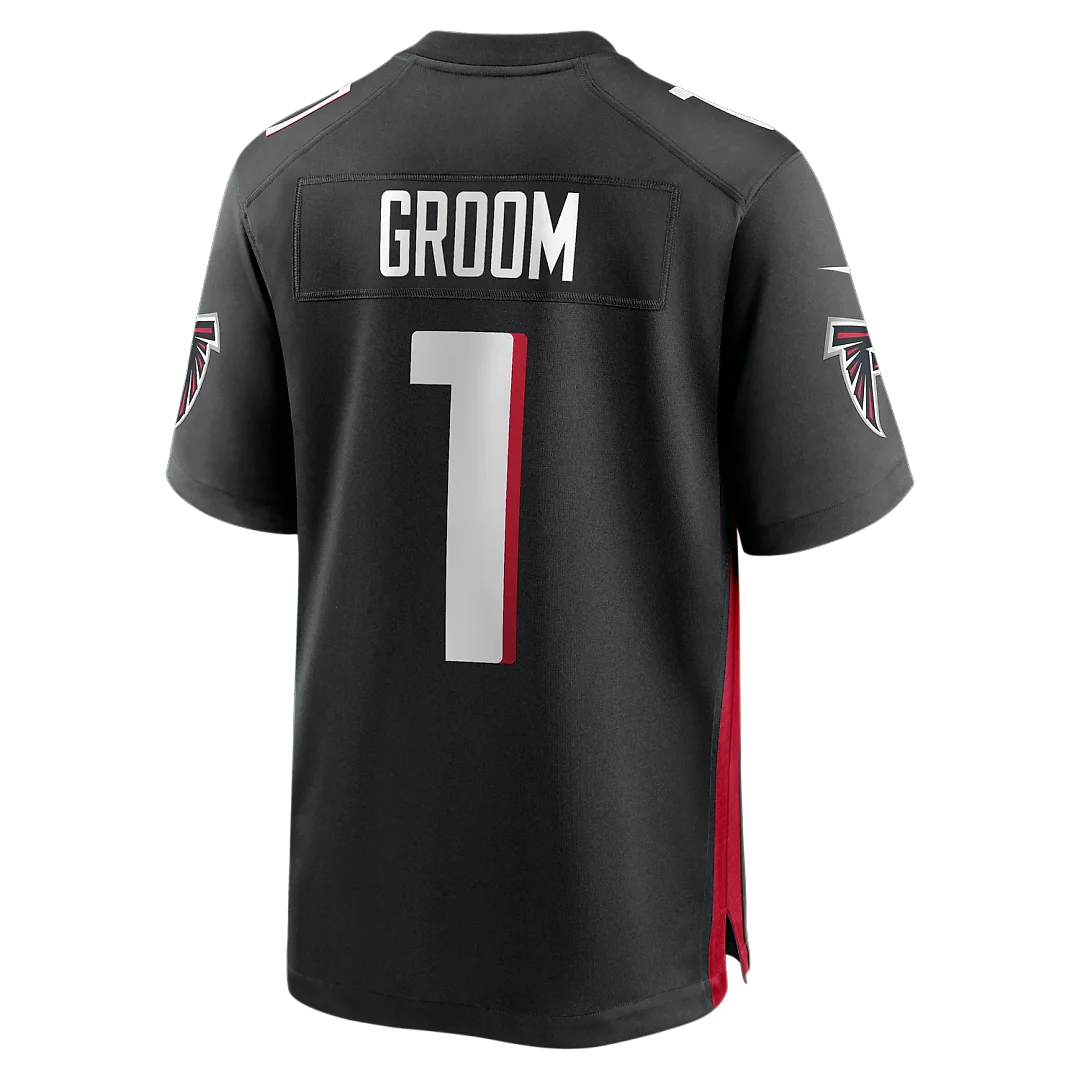 Zennovawear Number 1 Groom Atlanta Falcons Game Jersey - Black