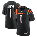 Zennovawear Number 1 Groom Cincinnati Bengals Game Jersey - Black