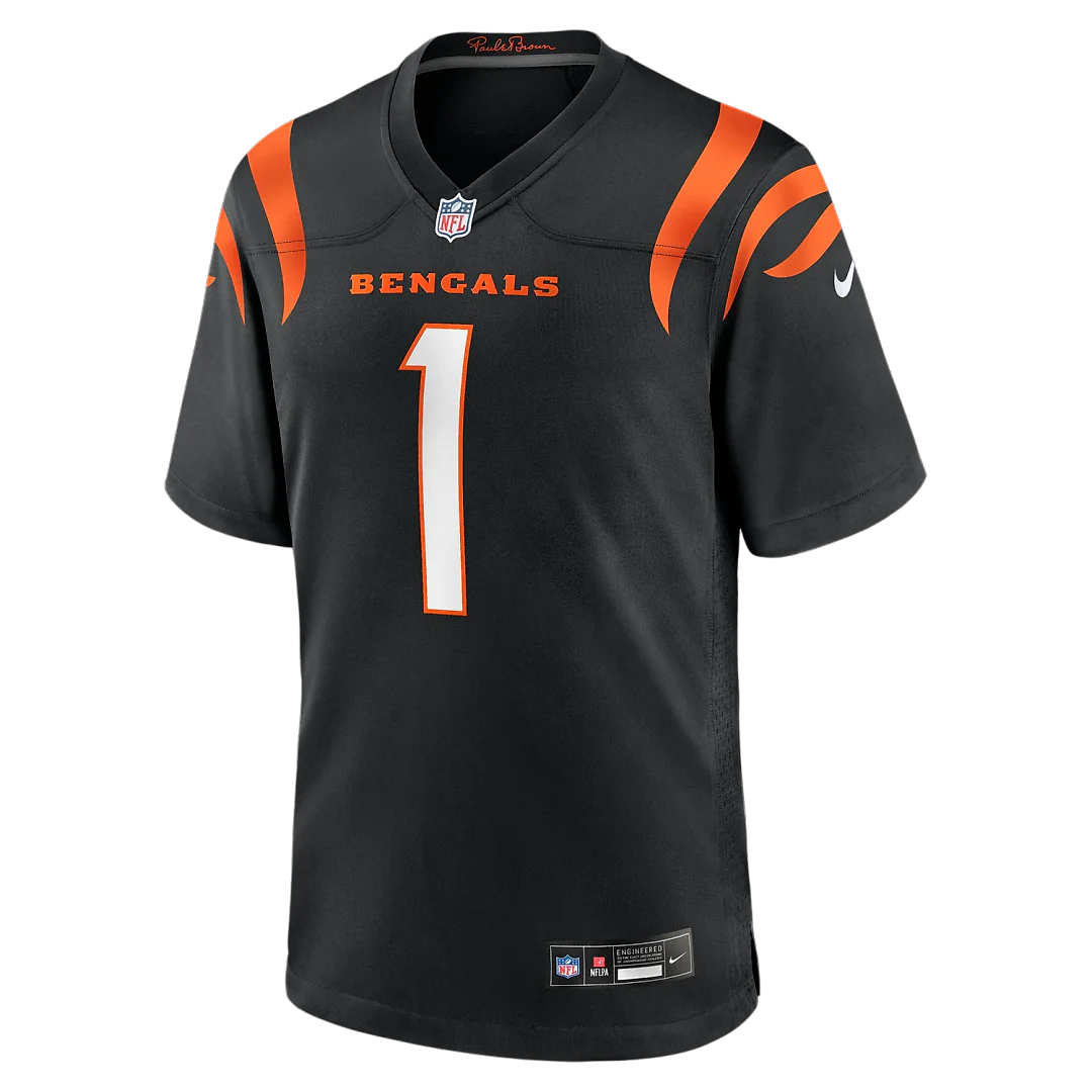Zennovawear Number 1 Groom Cincinnati Bengals Game Jersey - Black