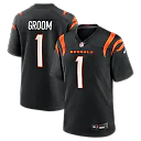 Zennovawear Number 1 Groom Cincinnati Bengals Game Jersey - Black