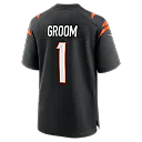 Zennovawear Number 1 Groom Cincinnati Bengals Game Jersey - Black