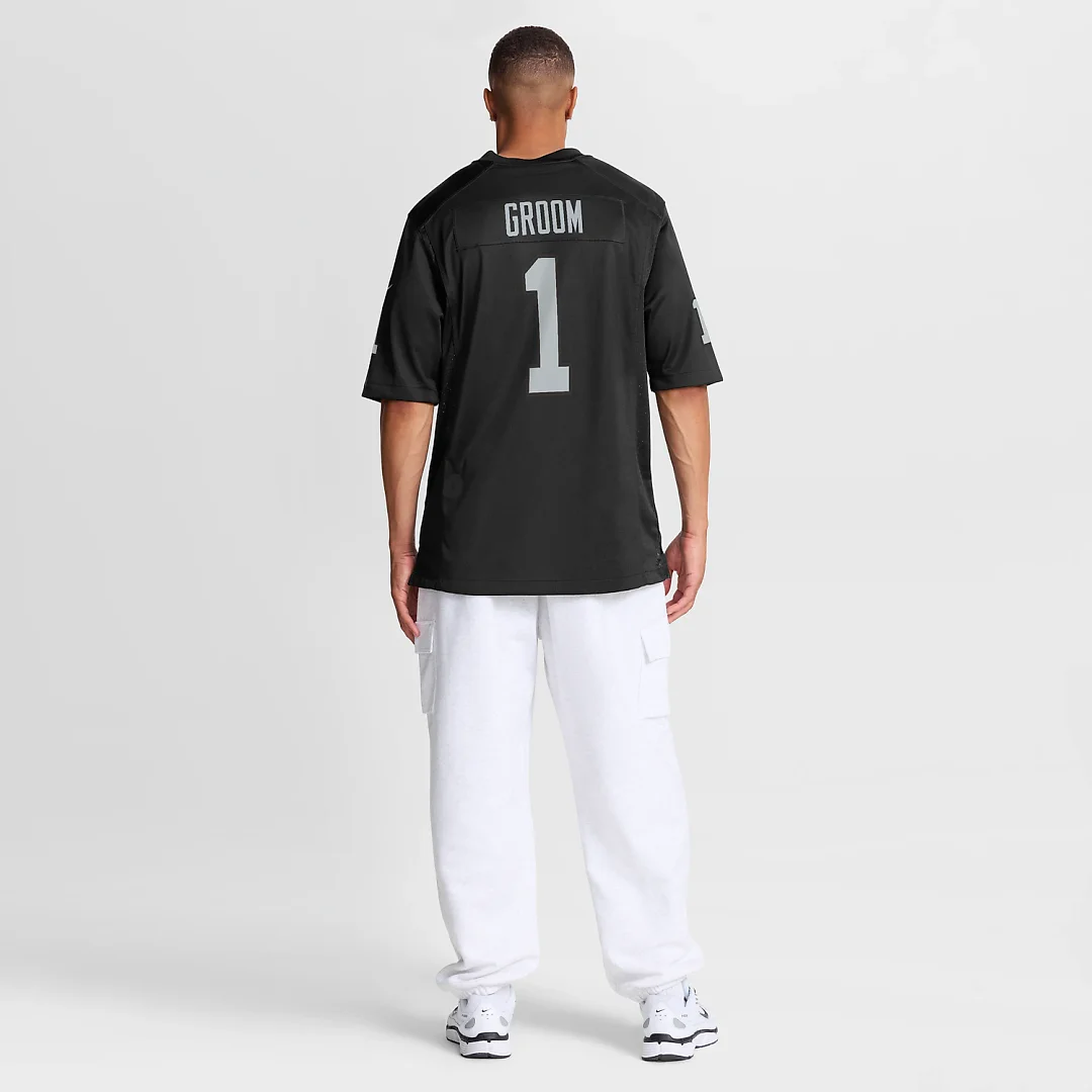 Zennovawear Number 1 Groom Las Vegas Raiders Game Jersey - Black