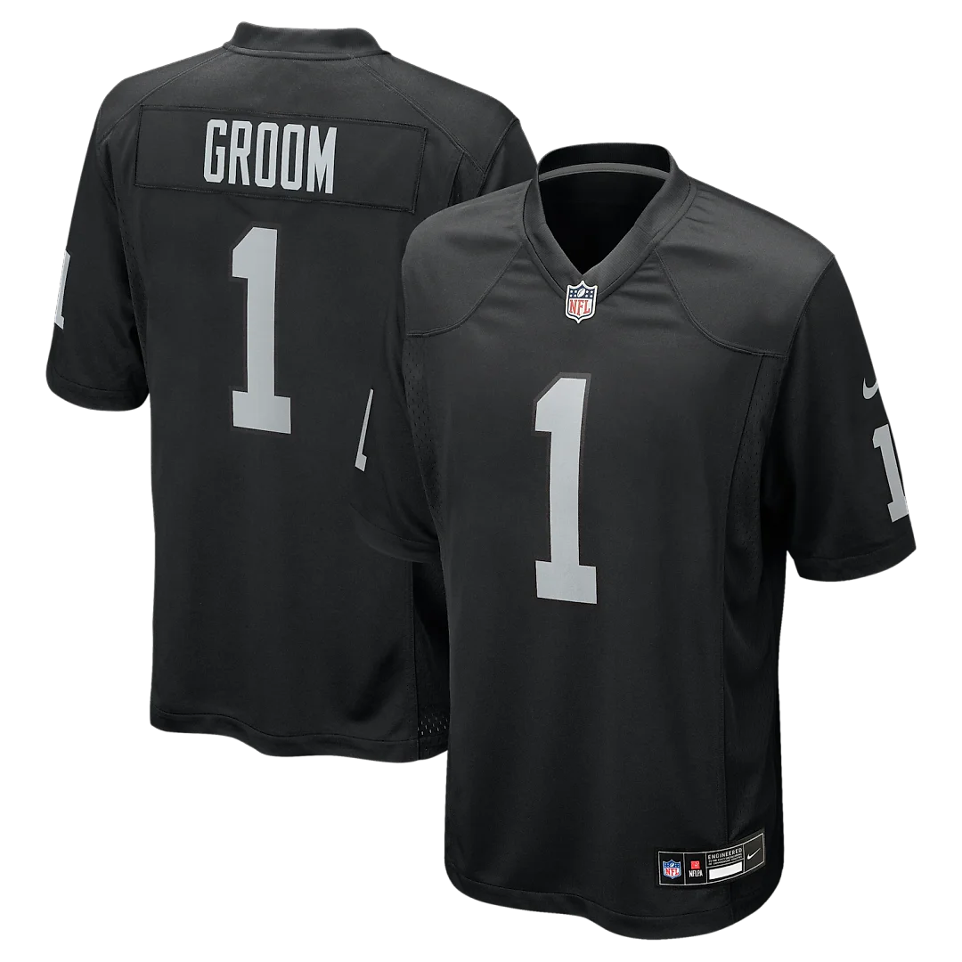 Zennovawear Number 1 Groom Las Vegas Raiders Game Jersey - Black