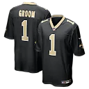 Zennovawear Number 1 Groom New Orleans Saints Game Jersey - Black