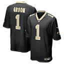 Zennovawear Number 1 Groom New Orleans Saints Game Jersey - Black
