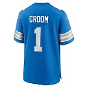 Zennovawear Number 1 Groom Detroit Lions Game Jersey - Blue