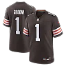 Zennovawear Number 1 Groom Cleveland Browns Game Jersey - Brown