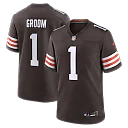Zennovawear Number 1 Groom Cleveland Browns Game Jersey - Brown