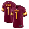 Zennovawear Number 1 Groom Washington Commanders Game Jersey - Burgundy