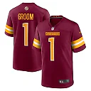 Zennovawear Number 1 Groom Washington Commanders Game Jersey - Burgundy