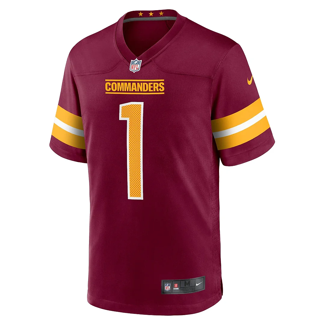 Zennovawear Number 1 Groom Washington Commanders Game Jersey - Burgundy