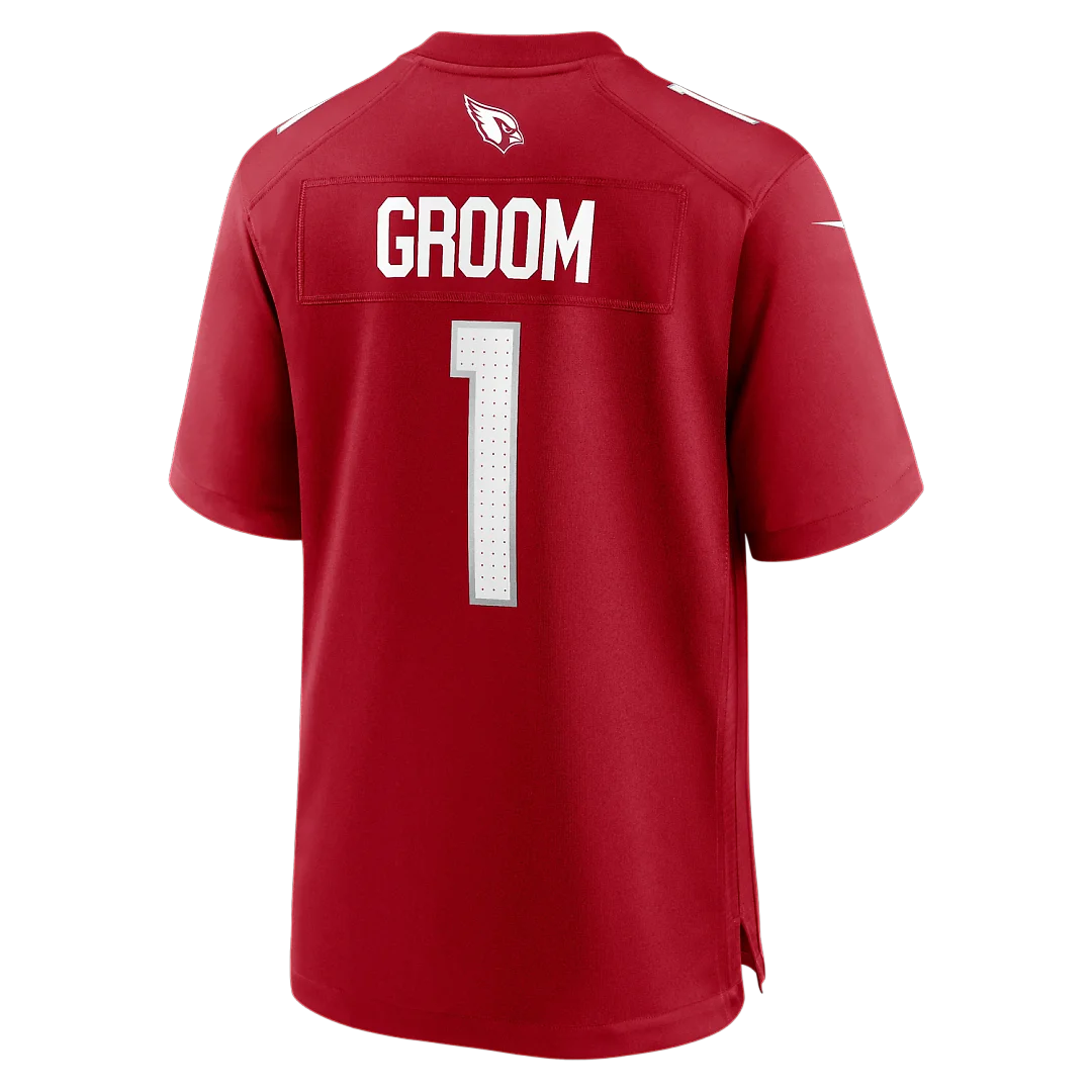 Zennovawear Number 1 Groom Arizona Cardinals Game Jersey - Cardinal