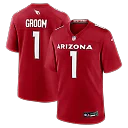 Zennovawear Number 1 Groom Arizona Cardinals Game Jersey - Cardinal