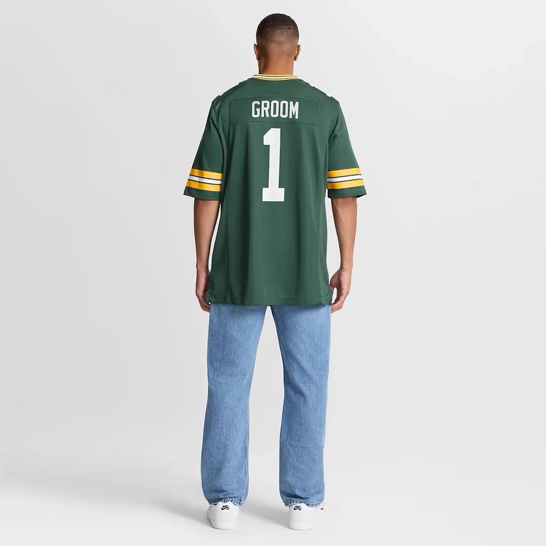 Zennovawear Number 1 Groom Green Bay Packers Game Jersey - Green