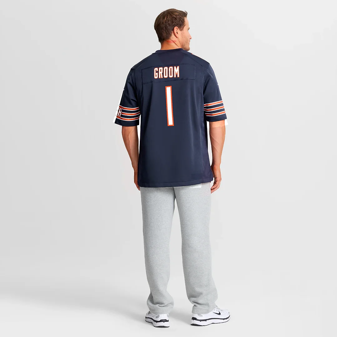 Zennovawear Number 1 Groom Chicago Bears Game Jersey - Navy