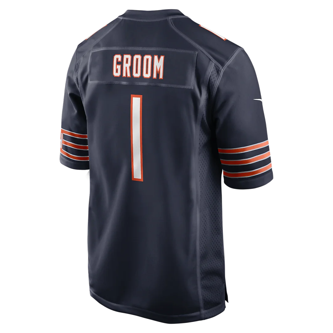 Zennovawear Number 1 Groom Chicago Bears Game Jersey - Navy