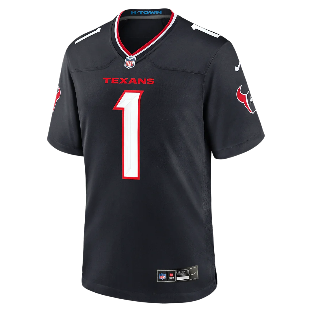 Zennovawear Number 1 Groom Houston Texans Game Jersey - Navy