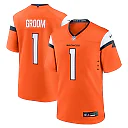 Zennovawear Number 1 Groom Denver Broncos Game Jersey - Orange