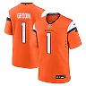 Zennovawear Number 1 Groom Denver Broncos Game Jersey - Orange
