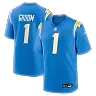 Zennovawear Number 1 Groom Los Angeles Chargers Game Jersey - Powder Blue