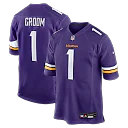 Zennovawear Number 1 Groom Minnesota Vikings Game Jersey - Purple