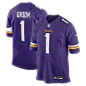 Zennovawear Number 1 Groom Minnesota Vikings Game Jersey - Purple