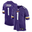 Zennovawear Number 1 Groom Minnesota Vikings Game Jersey - Purple