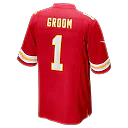 Zennovawear Number 1 Groom Kansas City Chiefs Game Jersey - Red