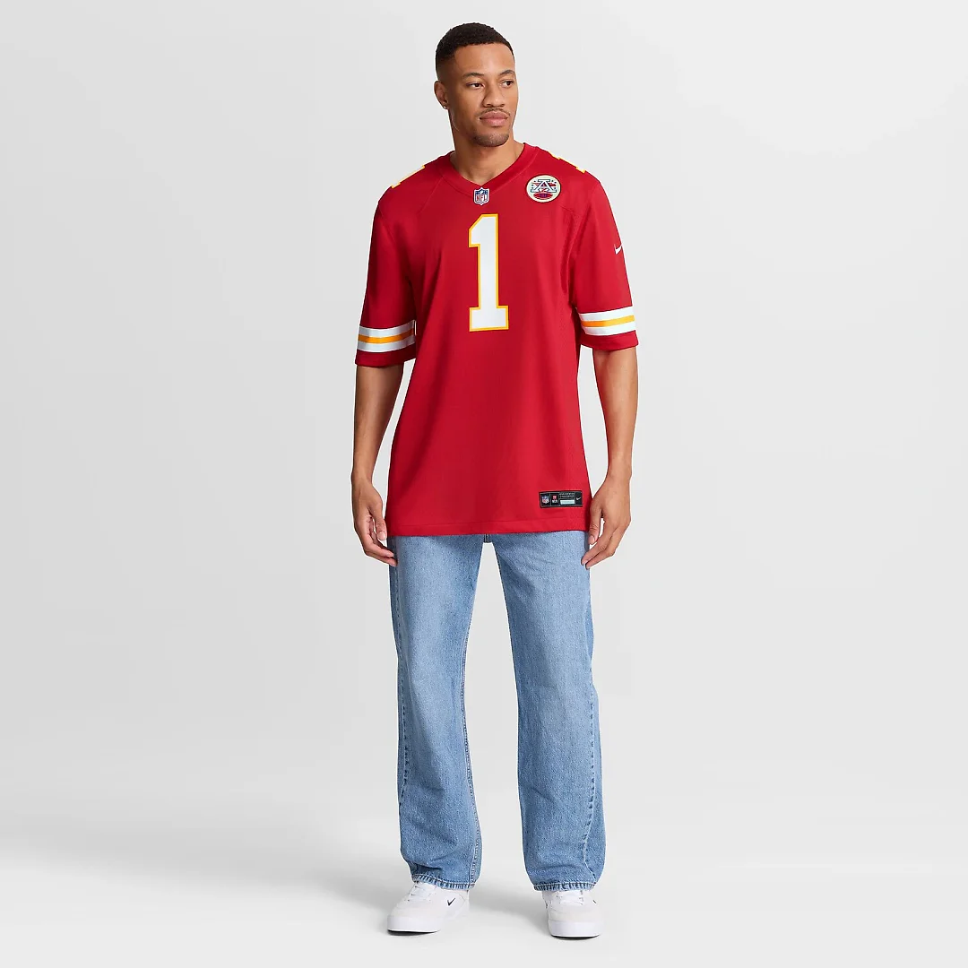 Zennovawear Number 1 Groom Kansas City Chiefs Game Jersey - Red