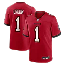 Zennovawear Number 1 Groom Tampa Bay Buccaneers Game Jersey - Red