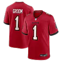 Zennovawear Number 1 Groom Tampa Bay Buccaneers Game Jersey - Red