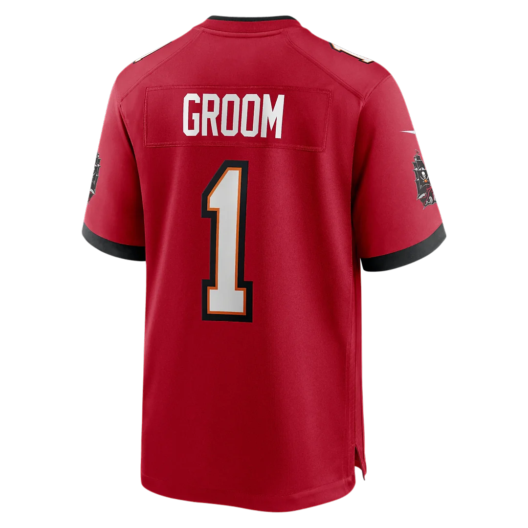 Zennovawear Number 1 Groom Tampa Bay Buccaneers Game Jersey - Red