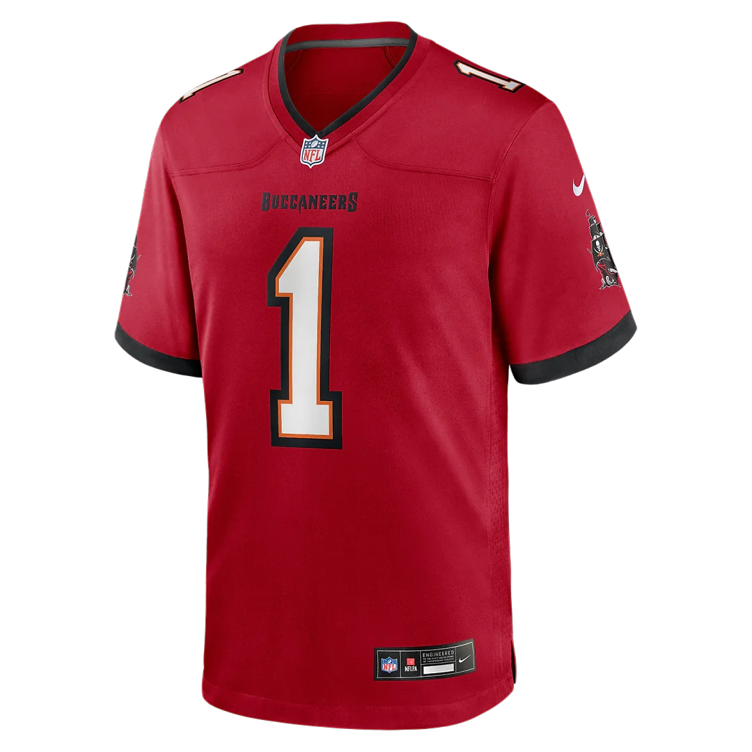 Zennovawear Number 1 Groom Tampa Bay Buccaneers Game Jersey - Red