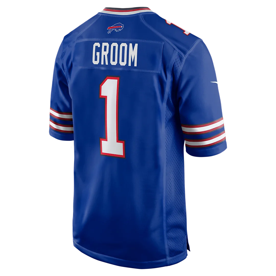 Zennovawear Number 1 Groom Buffalo Bills Game Jersey - Royal