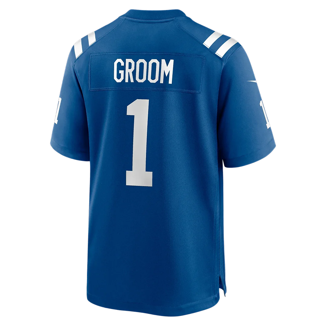 Zennovawear Number 1 Groom Indianapolis Colts Game Jersey - Royal