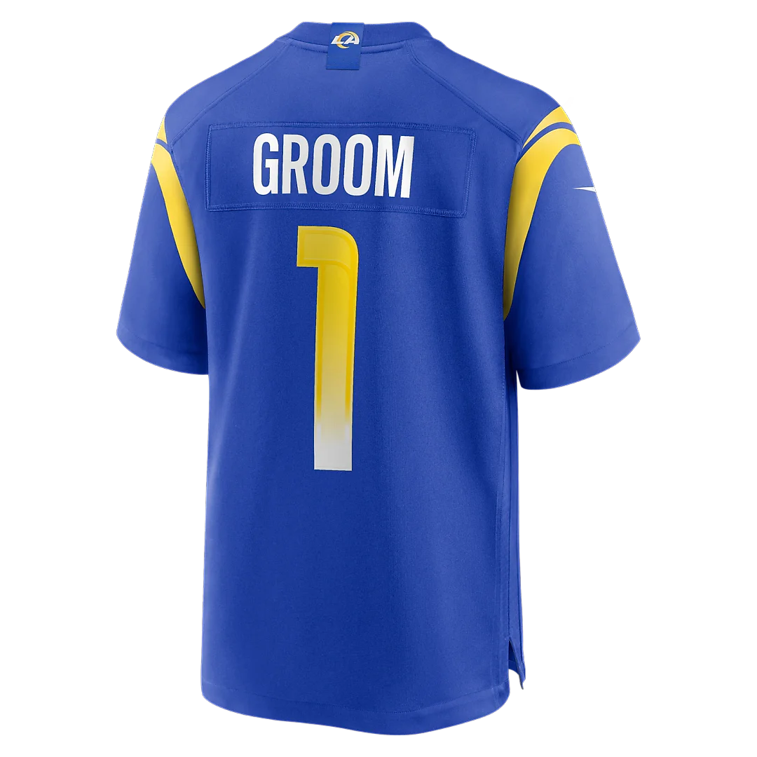 Zennovawear Number 1 Groom Los Angeles Rams Game Jersey - Royal