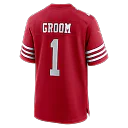 Zennovawear Number 1 Groom San Francisco 49ers Game Jersey - Scarlet