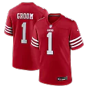 Zennovawear Number 1 Groom San Francisco 49ers Game Jersey - Scarlet
