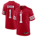 Zennovawear Number 1 Groom San Francisco 49ers Game Jersey - Scarlet
