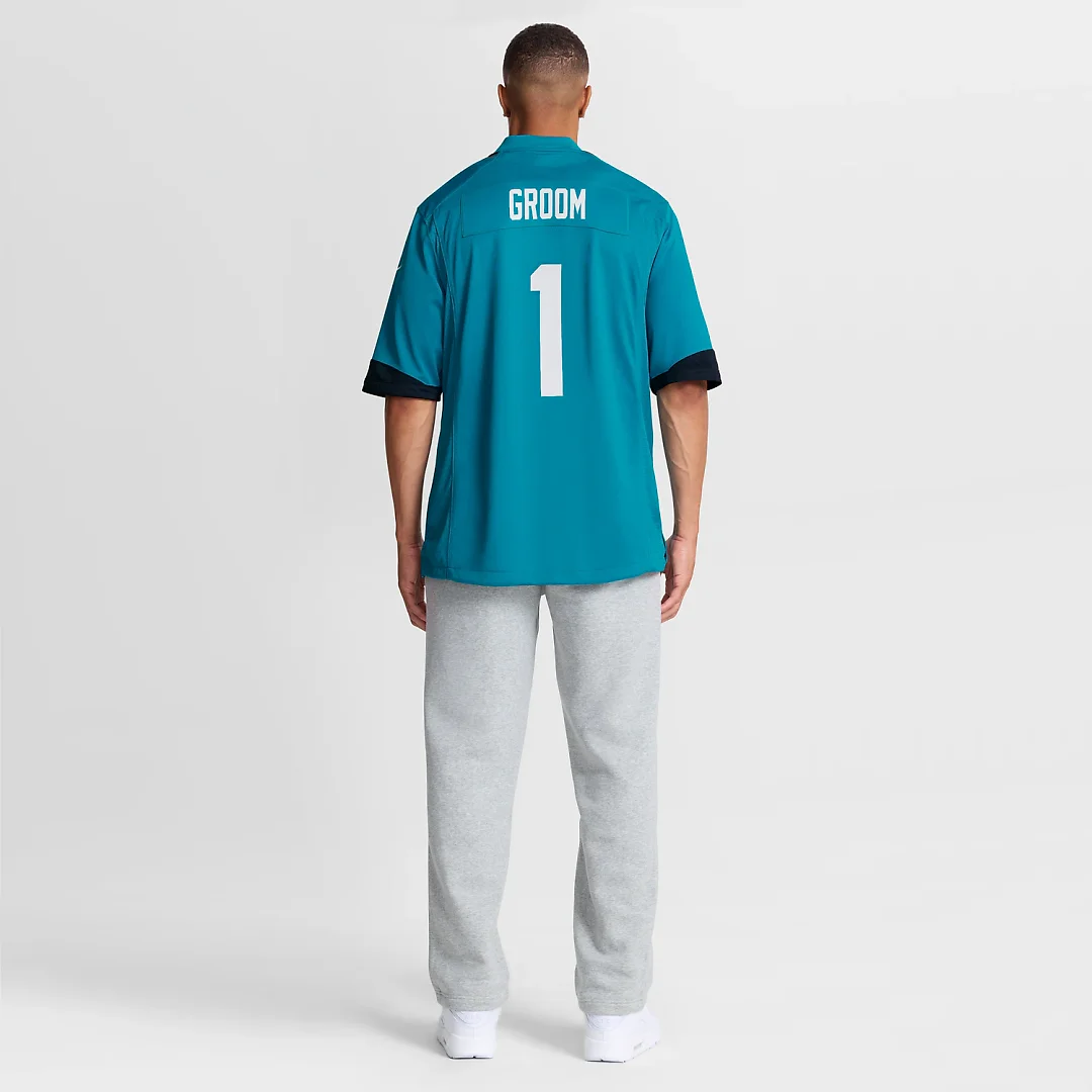 Zennovawear Number 1 Groom Jacksonville Jaguars Game Jersey - Teal