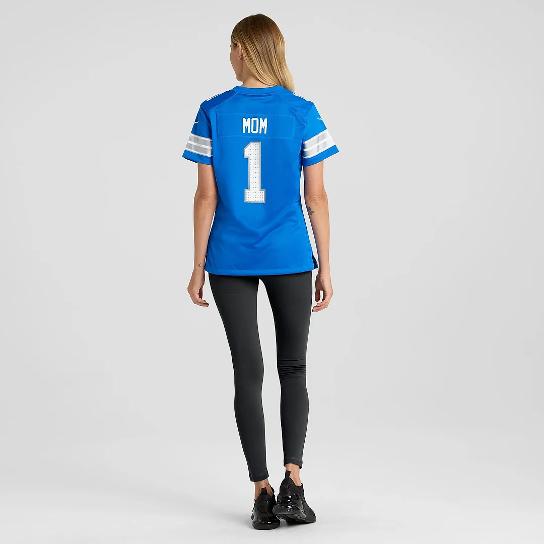 Zennovawear Number 1 Mom Detroit Lions Game Jersey - Blue
