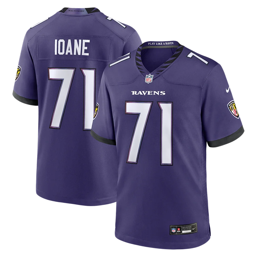 Zennovawear Olaivavega Ioane Baltimore Ravens 2026 NFL Draft First Round Pick No. 14 Team Game Jersey - Purple