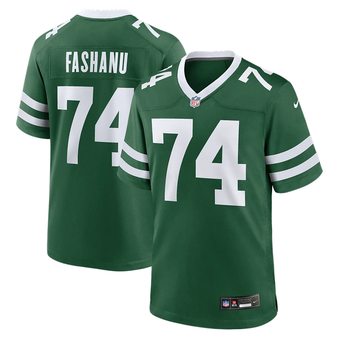 Zennovawear Olu Fashanu New York Jets Player Game Jersey - Gotham Green
