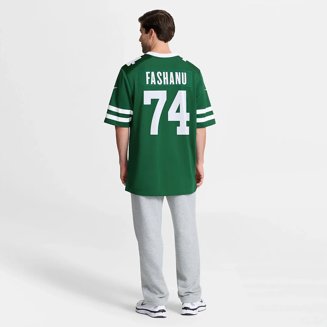 Zennovawear Olu Fashanu New York Jets Player Game Jersey - Gotham Green