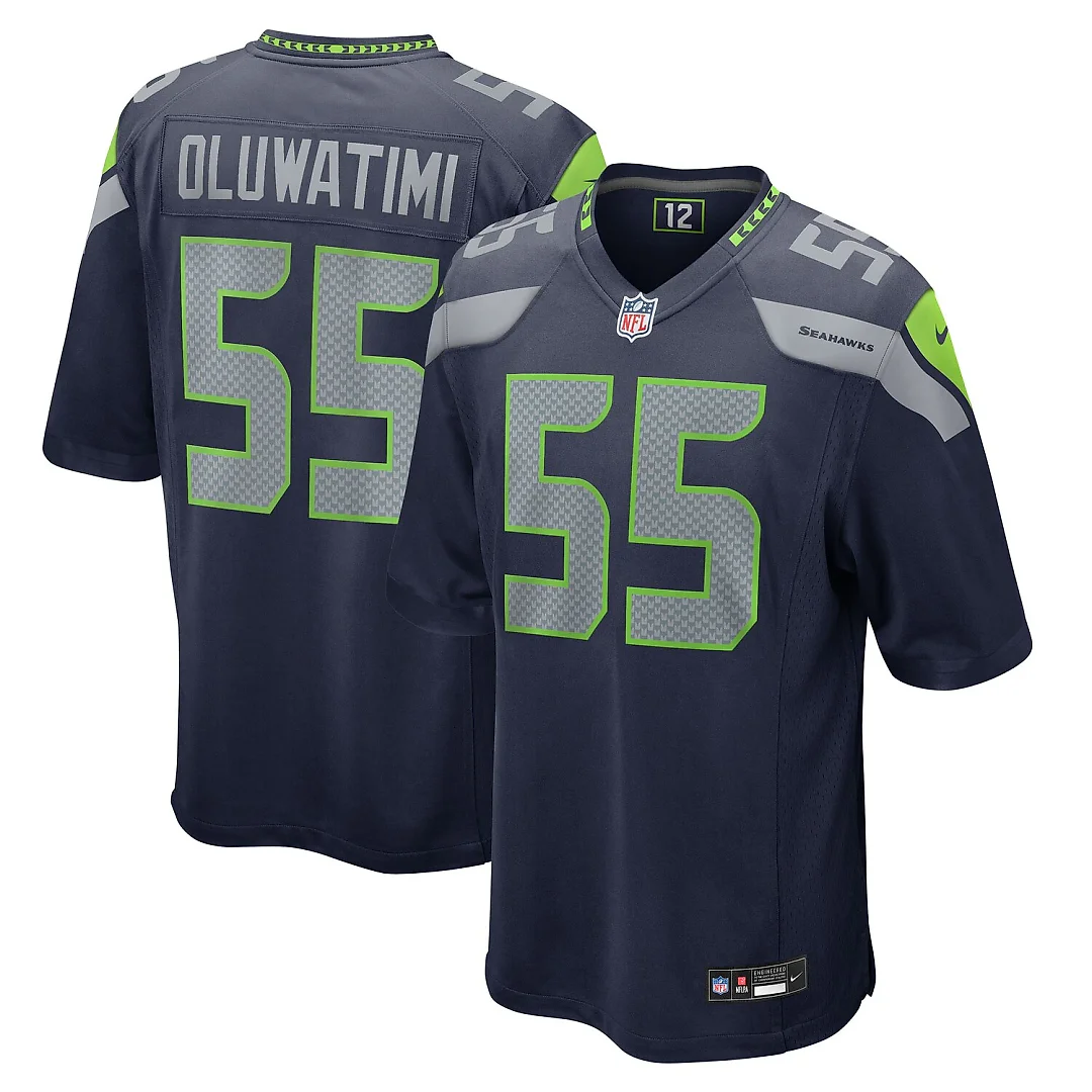 Zennovawear Olu Oluwatimi Seattle Seahawks Team Game Jersey - College Navy