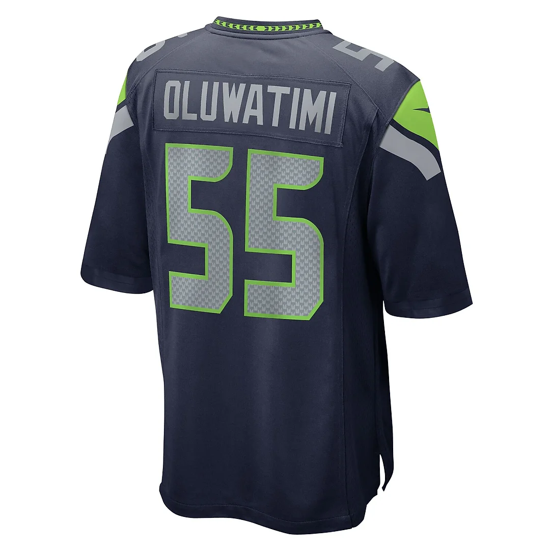 Zennovawear Olu Oluwatimi Seattle Seahawks Team Game Jersey - College Navy