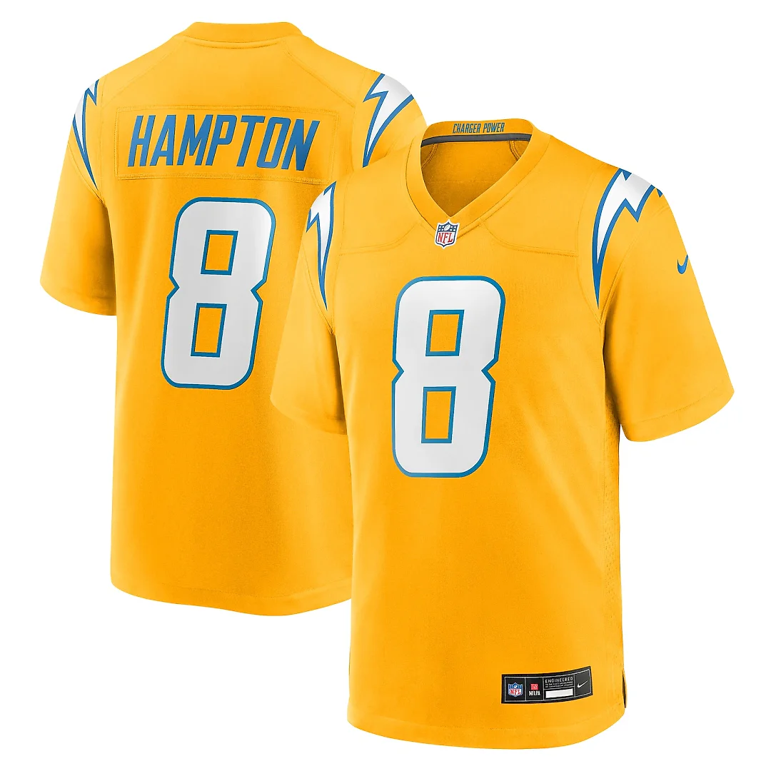 Zennovawear Omarion Hampton Los Angeles Chargers Alternate Charger Power Game Player Jersey - Gold