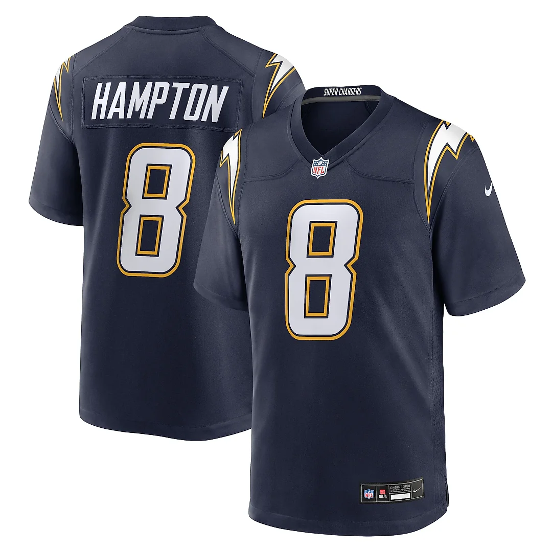 Zennovawear Omarion Hampton Los Angeles Chargers Alternate Super Chargers Game Player Jersey - Navy