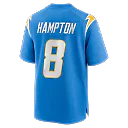 Zennovawear Omarion Hampton Los Angeles Chargers Team Game Jersey - Powder Blue
